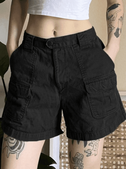 Denim Straight Leg Cargo Shorts - HouseofHalley