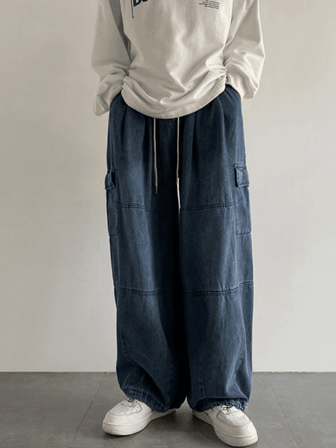Men's Vintage Loose Cargo Jeans - HouseofHalley