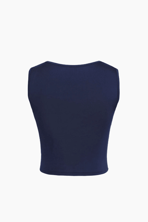 Square Neck Cropped Tank Top - HouseofHalley