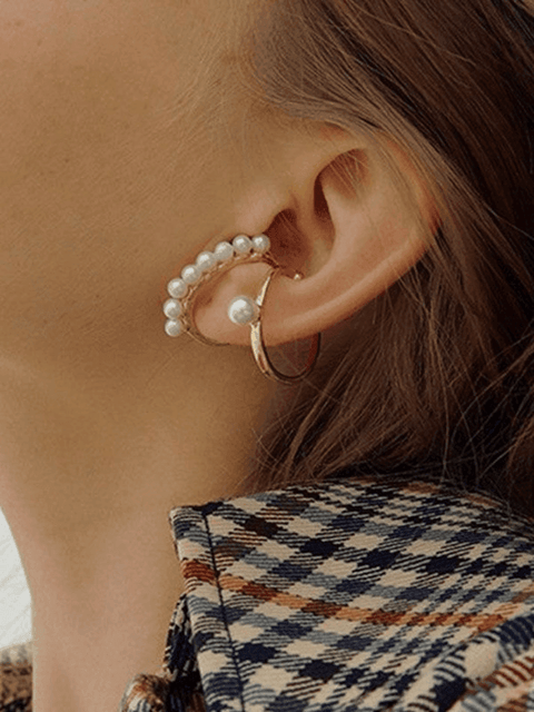 2pcs Faux Pearl Decor Cuff Earring - HouseofHalley
