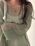 Oversized Long Sleeve Crochet Knit Top - HouseofHalley
