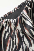 Abstract Stripe Print Maxi Skirt