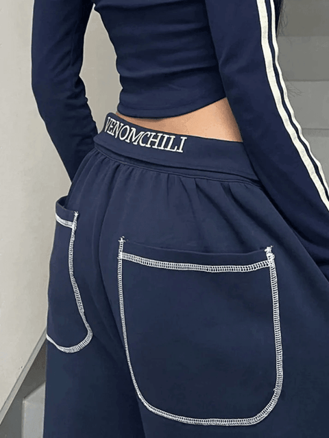 Alphabet Turned Waist Sweatpants - HouseofHalley