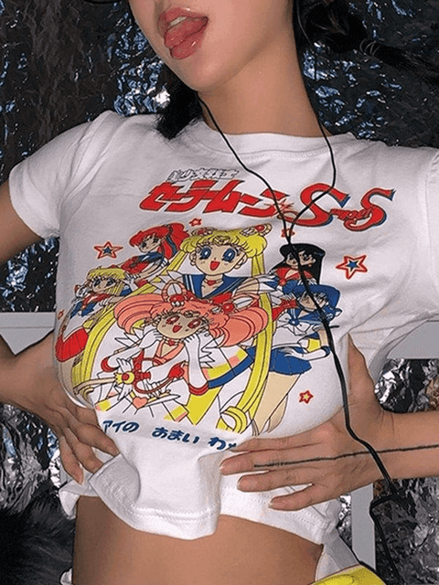 Anime Graphic Crop Top - HouseofHalley