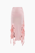 Asymmetric Tube Top And Ruffle Skirt Set - HouseofHalley