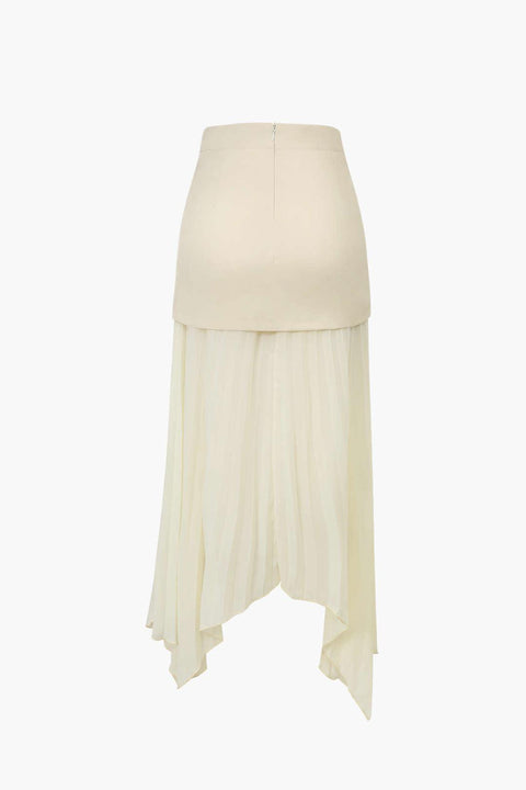 Asymmetrical Pleated Midi Skirt - HouseofHalley
