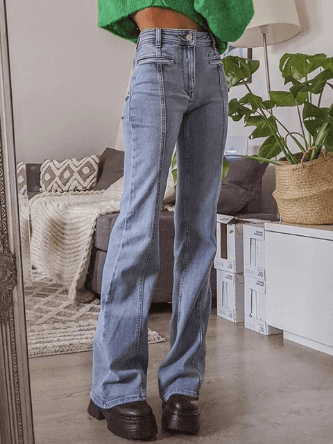 Back Star Patchwork Jeans - HouseofHalley