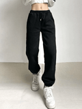 Basic Solid Color Jogger Pants