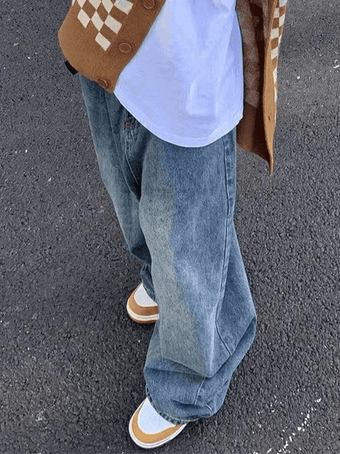 Belted Blue Wash Boyfriend Jeans - HouseofHalley