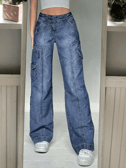 Bleached Pocket Cargo Jeans - HouseofHalley