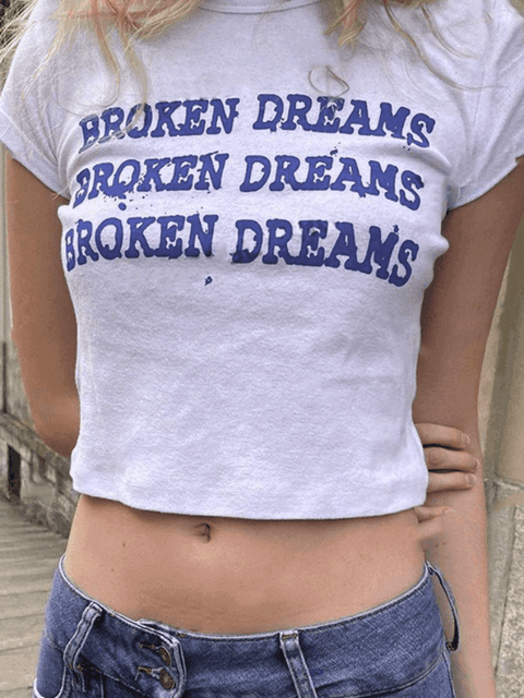 Broken Dreams Y2K Crop Top - HouseofHalley