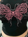 Butterfly Print Bandeau Top