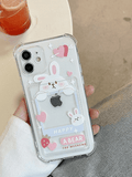 Card Holder Detail Cartoon Pattern Clear Iphone Case - HouseofHalley