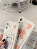 Card Holder Detail Cartoon Pattern Clear Iphone Case - HouseofHalley