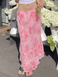 Chiffon Floral Print Midi Skirt - HouseofHalley