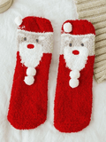 Christmas Santa Coral Fleece Socks - HouseofHalley
