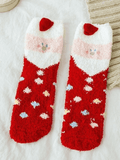Christmas Snowman Coral Fleece Socks - HouseofHalley