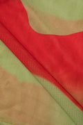 Color Block Mesh One Shoulder Top And Slit Skirt Set - HouseofHalley