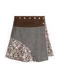 Contrast Color Metal Nail Mini Skirt - HouseofHalley