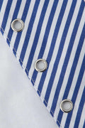 Contrast Panel Pinstripe Midi Dress - HouseofHalley