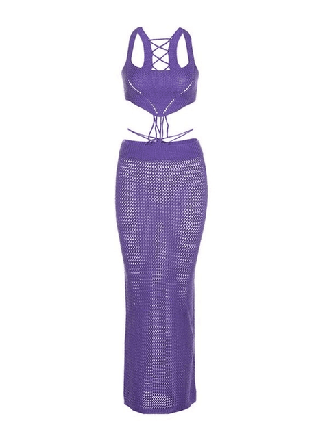 Crochet Knit Skirt Set - HouseofHalley