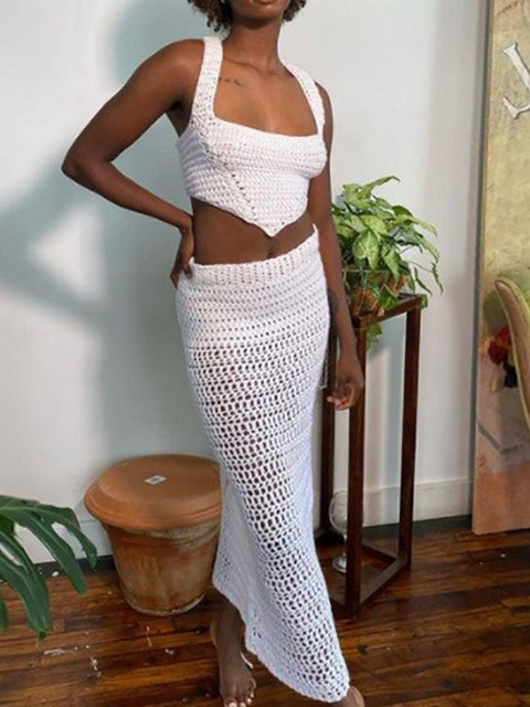 Crochet Knit Skirt Set - HouseofHalley