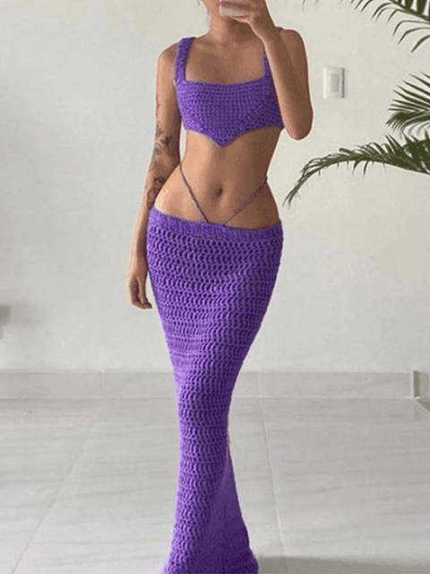 Crochet Knit Skirt Set - HouseofHalley