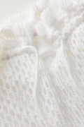 Crochet Knit Slit Strapless Dress