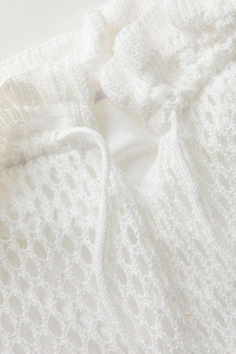 Crochet Knit Slit Strapless Dress - HouseofHalley