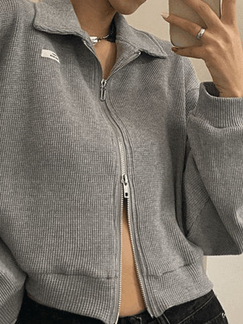 Cropped Zip-Up Jacket - HouseofHalley