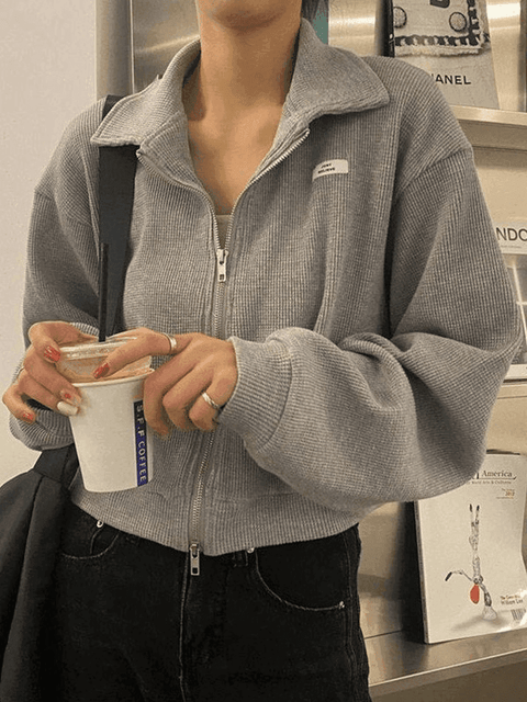 Cropped Zip-Up Jacket - HouseofHalley