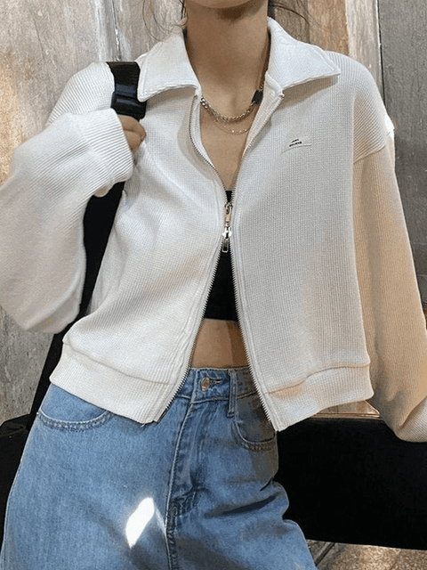 Cropped Zip-Up Jacket - HouseofHalley