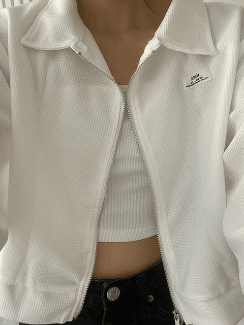 Cropped Zip-Up Jacket - HouseofHalley