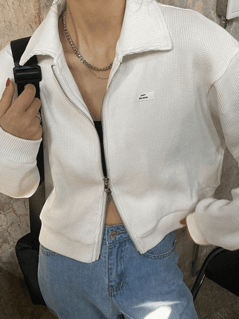Cropped Zip-Up Jacket - HouseofHalley