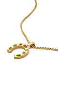 Crystal Horseshoe Pendant Necklace - HouseofHalley