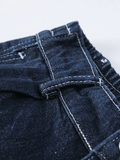 Dark Wash Baggy Cargo Jeans - HouseofHalley