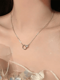 Delicate Mobius Ring Necklace
