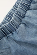 Denim Side Tie Tank Top And Wrap Mini Skirt Set - HouseofHalley