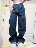 Designed With Multiple Pockets For A Relaxed Fit Cargo Jeans