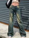 Distressed Washed Low Waist Lengthen Boyfriend Jeans