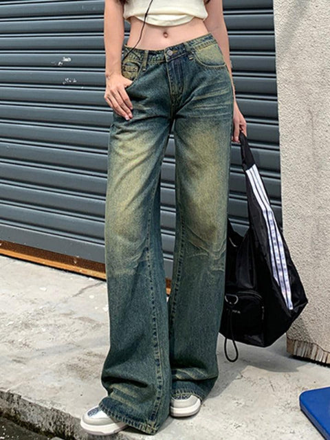 Distressed Washed Low Waist Lengthen Boyfriend Jeans - HouseofHalley