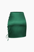 Drawstring Ruched Mini Skirt - HouseofHalley