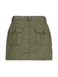 Drawstring Zip Up Pocket Wrap Hip Mini Skirt - HouseofHalley