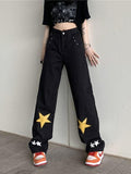 Washed Star Patched Boyfriend Jeans - HouseofHalley
