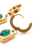 Emerald Square Drop Earrings - HouseofHalley