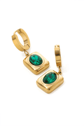 Emerald Square Drop Earrings - HouseofHalley