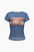 Eye Graphic Mesh T-Shirt - HouseofHalley