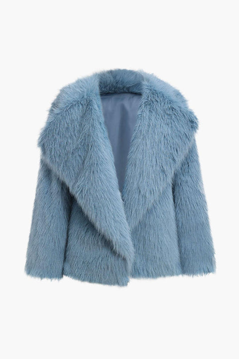 Faux Fur Lapel Coat - HouseofHalley