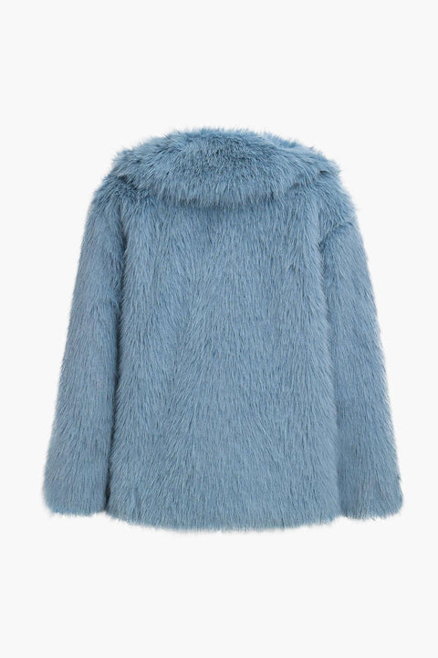 Faux Fur Lapel Coat - HouseofHalley