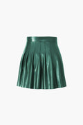 Faux Leather Pleated Mini Skirt - HouseofHalley